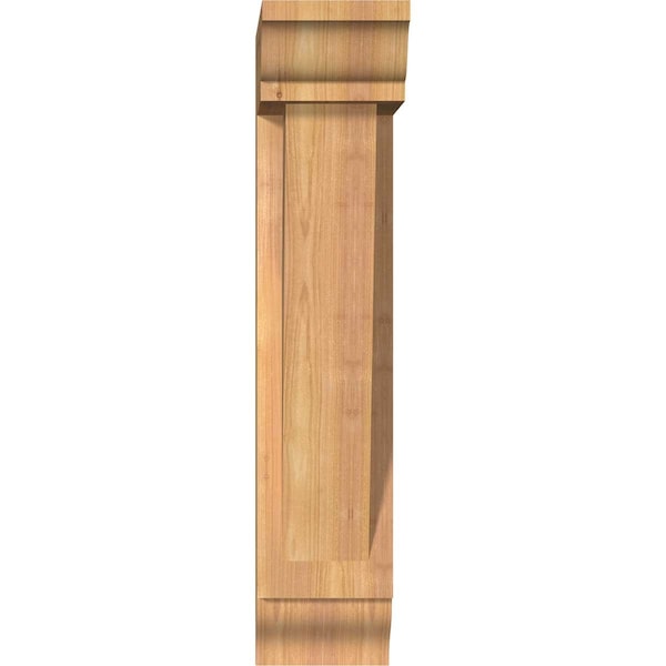 Traditional Traditional Smooth Bracket W/ Offset Brace, Western Red Cedar, 5 1/2W X 14D X 26H